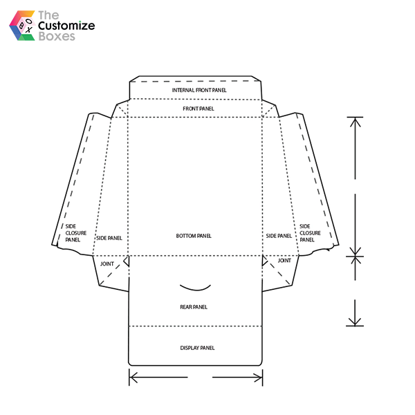 double wall display lid dimensions