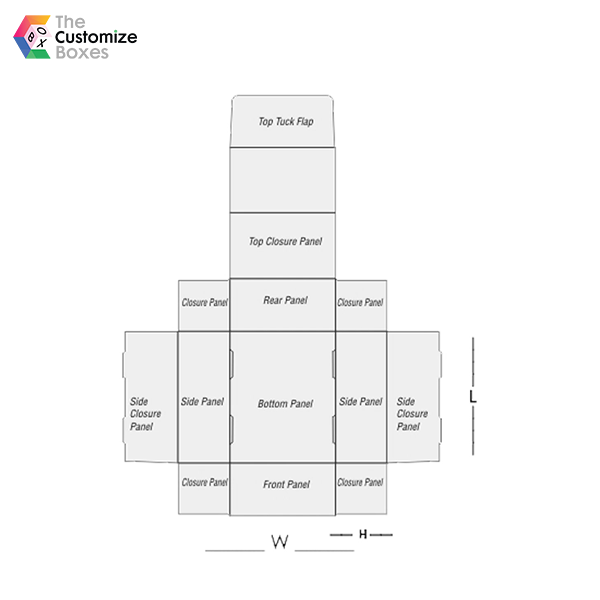 side lock tuck top display box dimensions